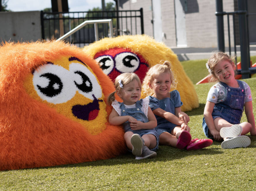 Fuzzy Friends playground features
